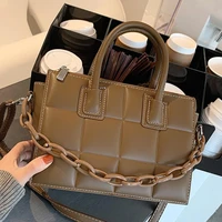 elegant female plaid tote bag fashion new high quality pu leather womens designer handbag vintage shoulder messenger bag