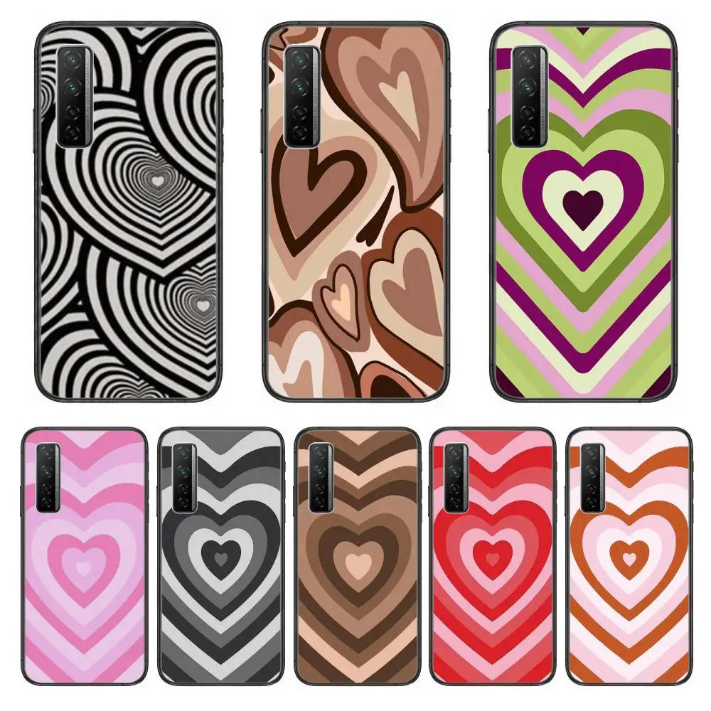 

Love heart Case study Phone Case For Huawei mate 40 30 10 20 40 8 9 Lite Z Pro Black Etui 3D Coque Painting Hoesjes 5g black
