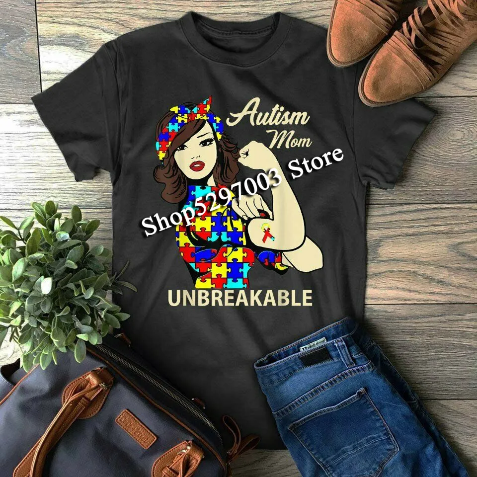 Футболка для мамы с аутизмом Необычная футболка надписью authism Awareness Idea большого