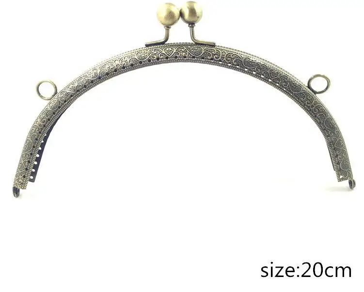 

6.5/7.5/8.5/10.5/12.5/15/20cm DIY Metal semicirc Frame Purse Handle Coin Bags Metal Kiss Clasp Lock Frame Accessories