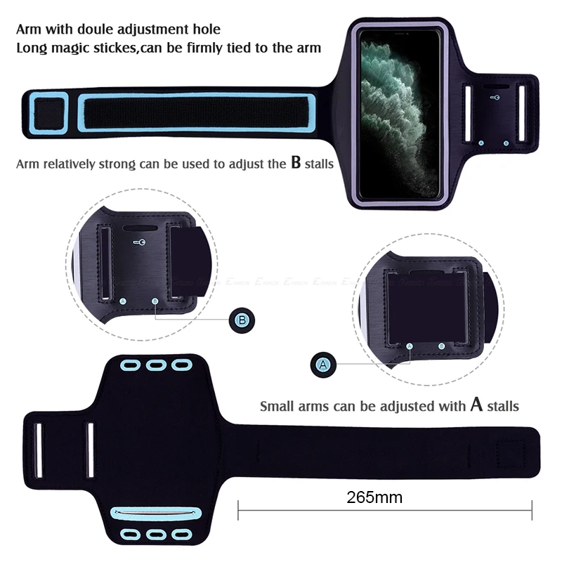 For Blackview A6 A7 A8 A9 A20 A30 A60 A80 Pro Plus Universal Sport Running Gym Fitness Sling Armband Case Holder Hand Bags images - 6