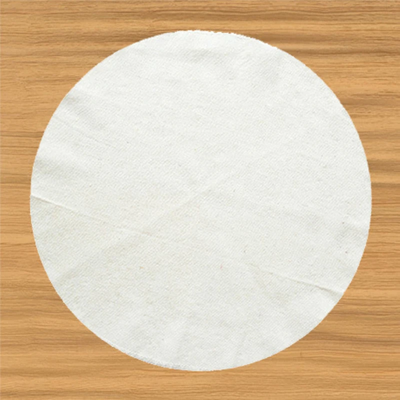 Круглый диаметр 50 см Многоразовые природный натуральный хлопок ткань для