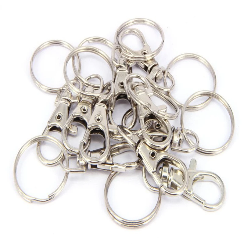 25PCS/Lot Small Removable Screw Caps Key Rings with Snap hooks Chain Zinc Alloy Material Climbing Accessories | Спорт и развлечения