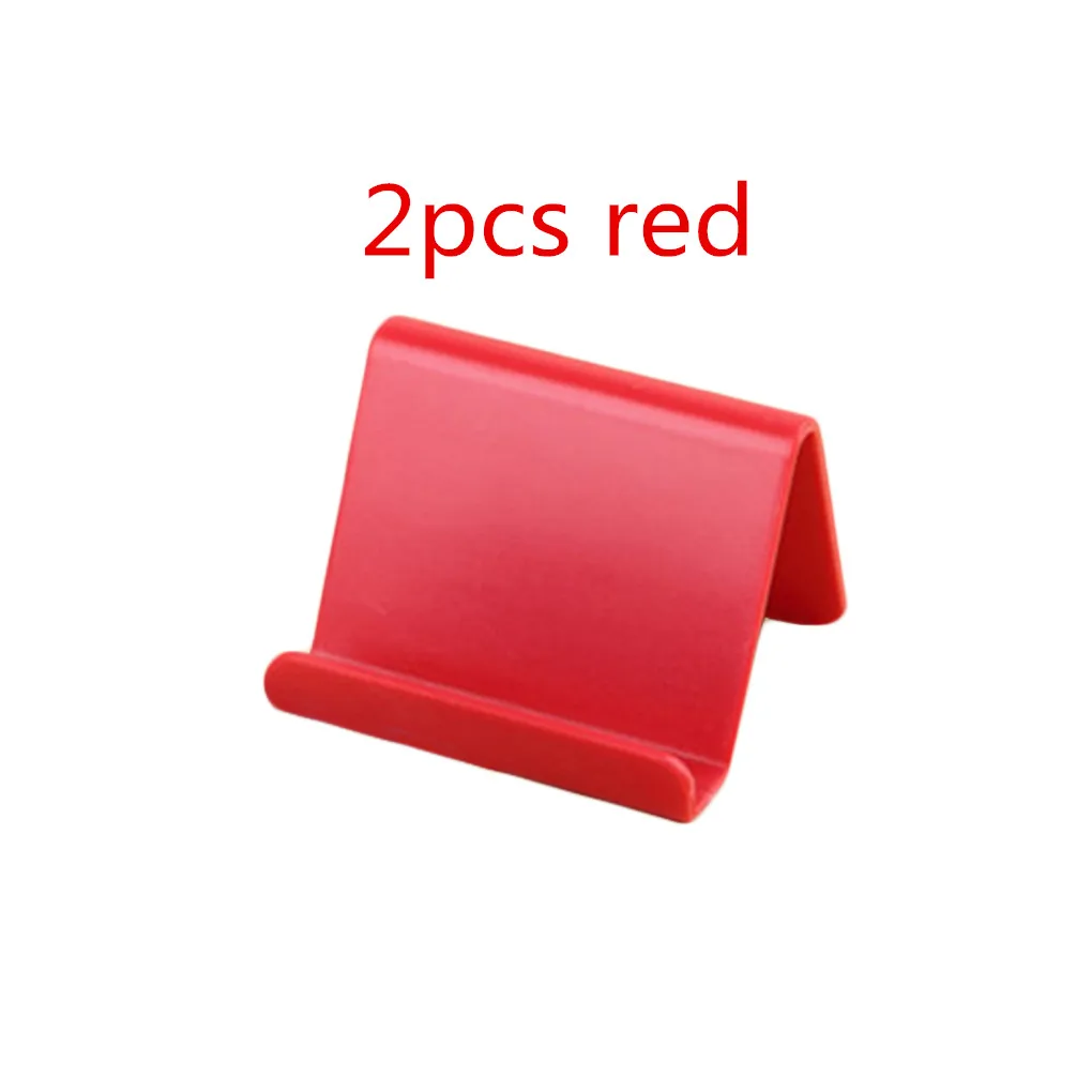 2pcs red Универсальный Настольный держатель для телефона, гибкий складной держатель для мобильного телефона для iPhone для samsung для MP5, подставка для смартфона - Цвет: 2pcs red