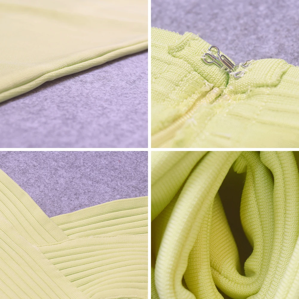 Женское Бандажное Платье До Колена светло желтое облегающее платье на бретелях с