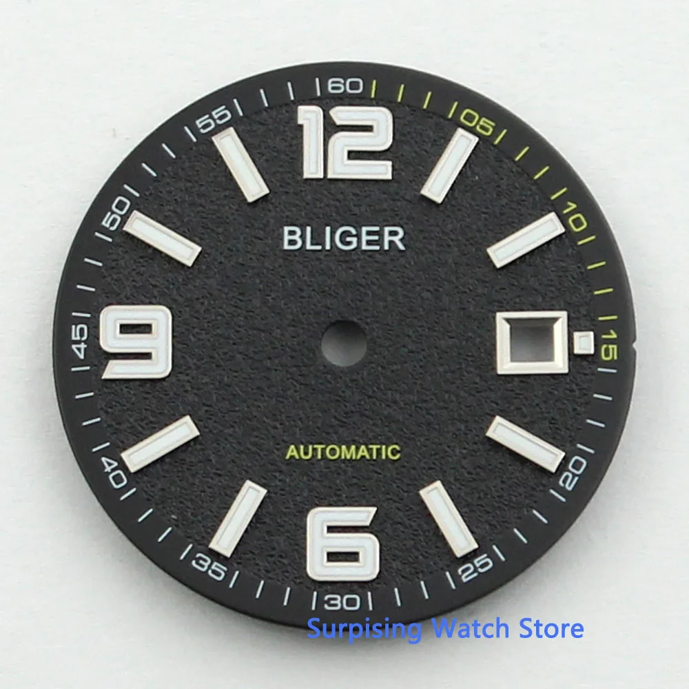 

Bliger 31.5mm Sterile Watch Dial Date Window Fit ETA 2836 MIYOTA 8215 Movement