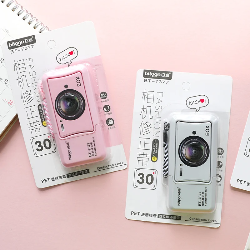 Милая портативная коррекционная лента в форме камеры Kawaii белый корректор