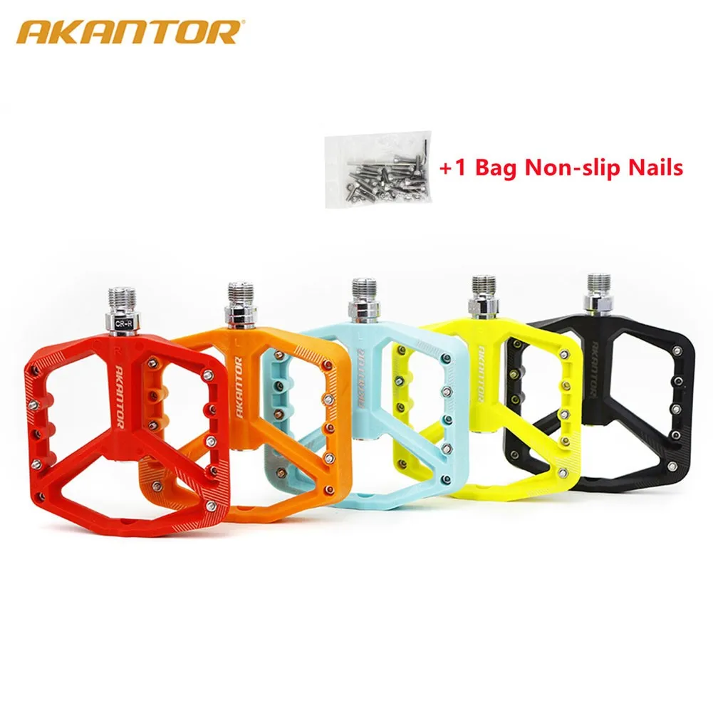 

1 Pair Bicycle Pedal Non-Slip Nylon MTB Road Bike Pedals Ultralight Quick Release Cycling Bearing Pedals Bike Parts Accessories