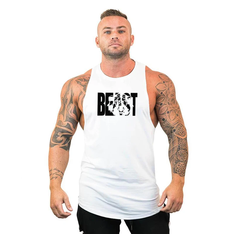 

Brand Casual Fashion Bodybuilding Clothing Cotton Gym Tank Tops Men Sleeveless Undershirt Fitness Stringer Muscle Workout Vest