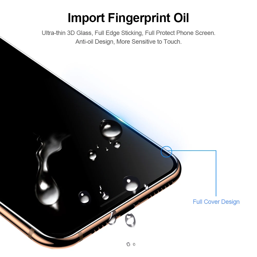 Закаленное стекло Meeker для iphone 7 8 plus X XS max XR 3D антибликовое полное покрытие Защита