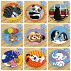 Мультяшные животные Knooppakket smyрнк защелка крючок панда Высокое качество Подушка Вышивка коврики Klink Haak Kussen Пенда подарки DIY