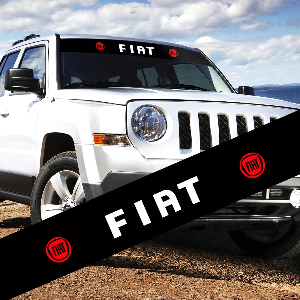 

Car Front Window Glass Stickers Sunshade Windshield Vinyl Decals Auto Stlying for Fiat Panda Bravo Punto Linea Croma 500 59