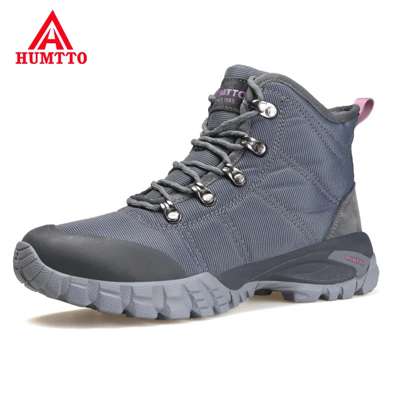 HUMTTO Unisex Winter Hiking Shoes Outdoor Waterproof Sneakers for Men Women Leather Sport Safety Climbing Trekking Boots Mens