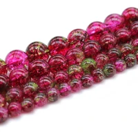 natural rose green red popcorn watermelon crystal beads round beads accessories for diy jewelry wholesale