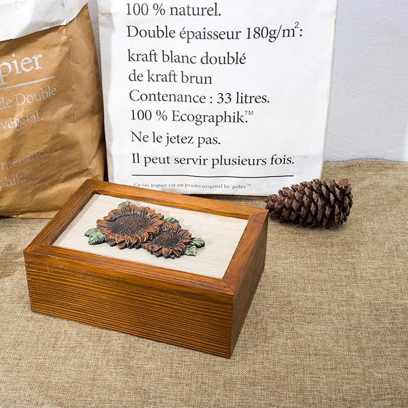 Деревянные аксессуары для дома Настольный ящик хранения всякой косметики