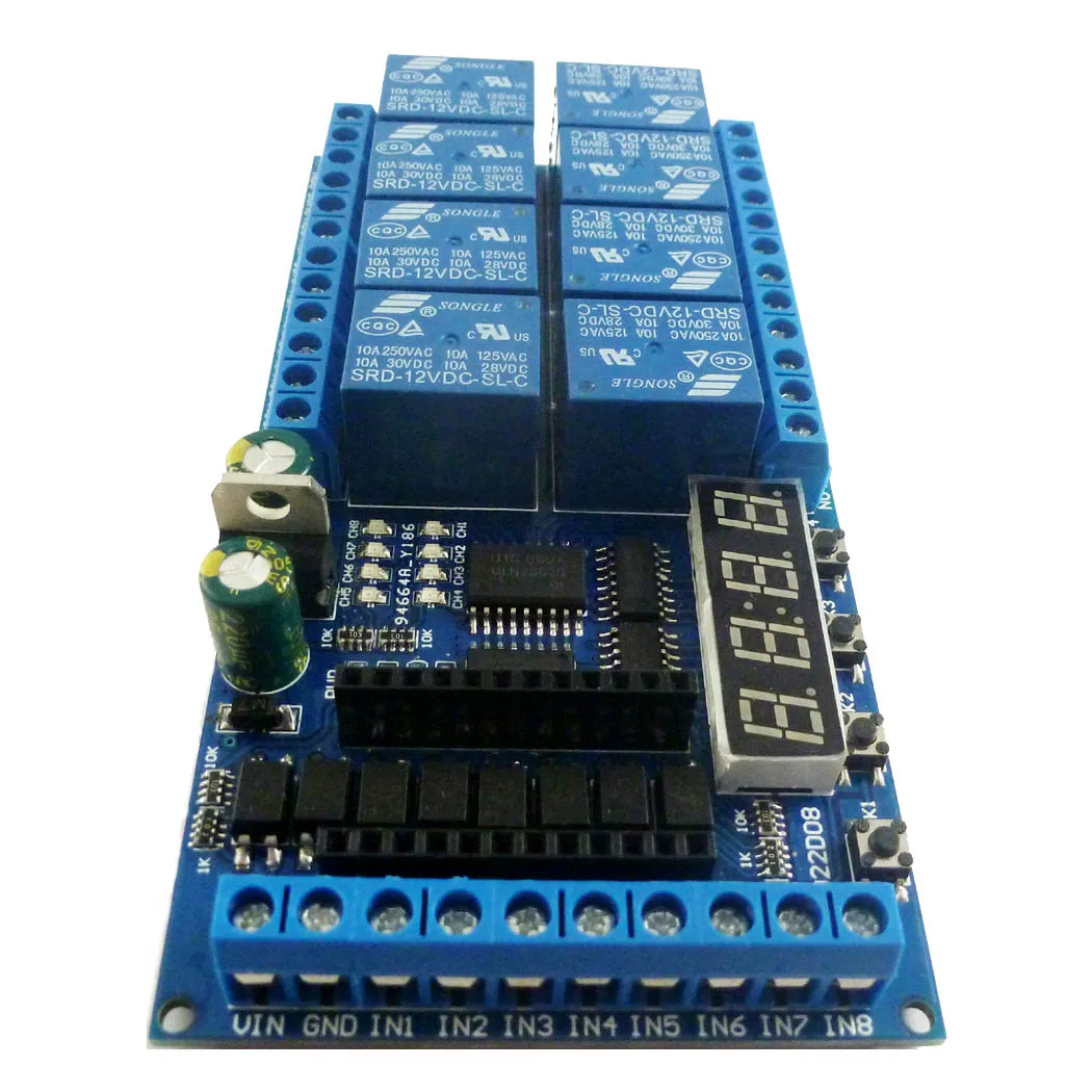 Dc 12 В 8ch Pro Mini Plc плата Релейный Щит Модуль подходит для Arduino многофункциональная