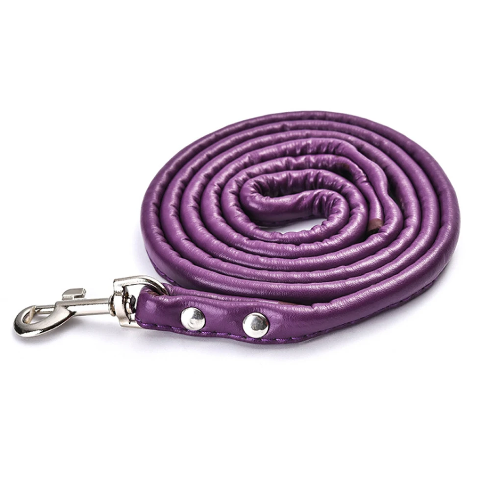 Новый поводок для собак модный Многоцветный Круглый из ПУ маленьких и средних