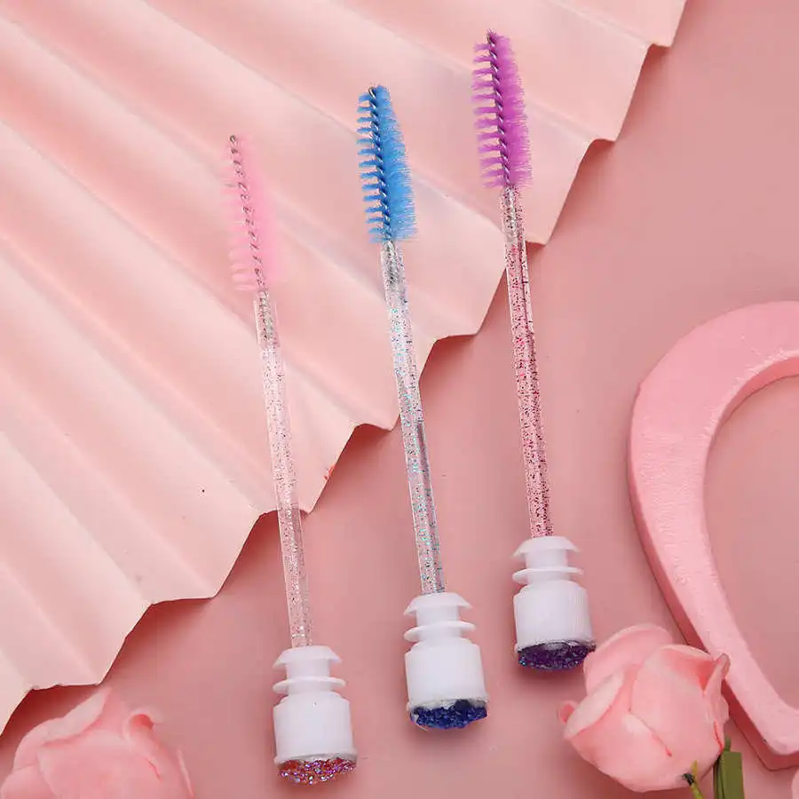 

Makeup Brushes Set Professional Mascara Applicator Brush Crystal Rod Eyelash Brush Portable Eyebrow Brush Cosmetic Tool