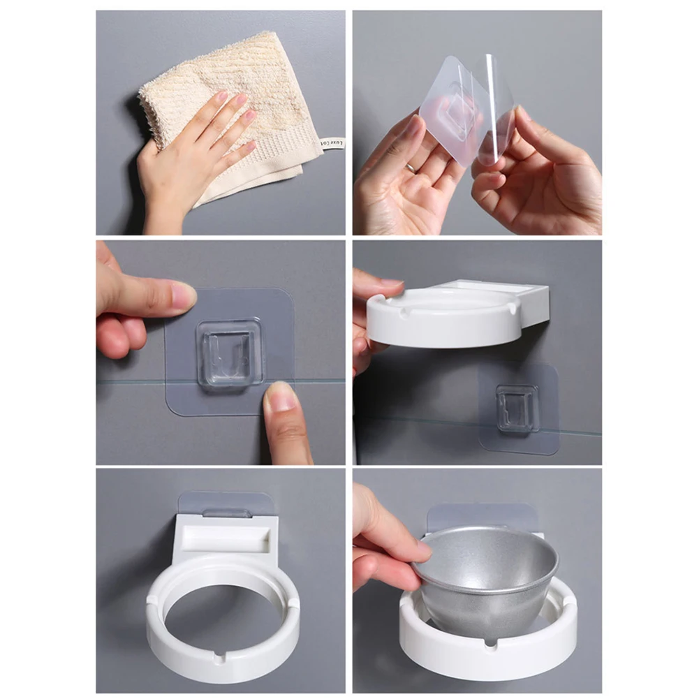 

1Pc Creative Cigarette Ash Tray Home Stainless Steel Rotation Wall Suction Ashtray Easily Installation Bathroom Suction Ashtray