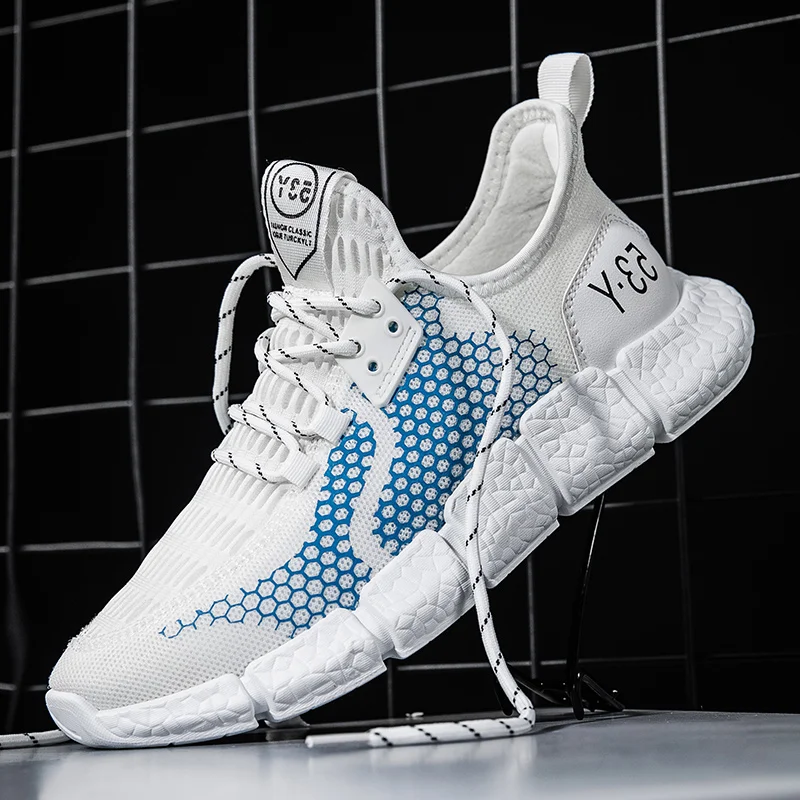 Модная мужская обувь Сетчатые дышащие мужские кроссовки Легкая для бега Мужская