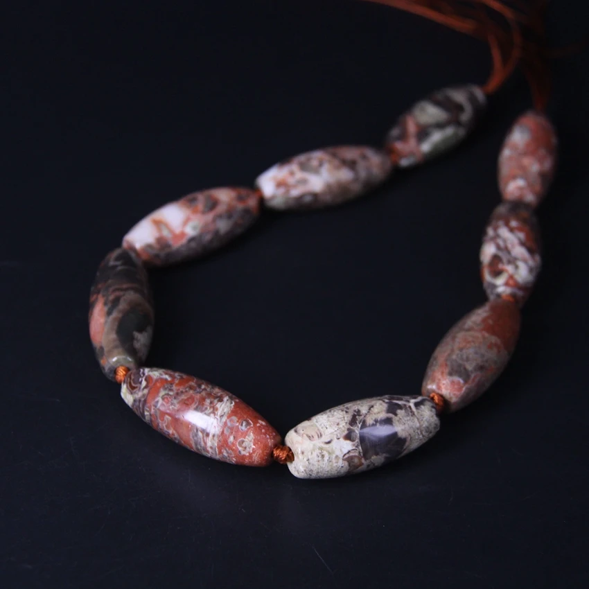 

15.5"strand Long Size Natural Ocean Jaspers Smooth Barrel Nugget Beads,Gems Stone Agates Pendant Connector Jewelry Craft Making