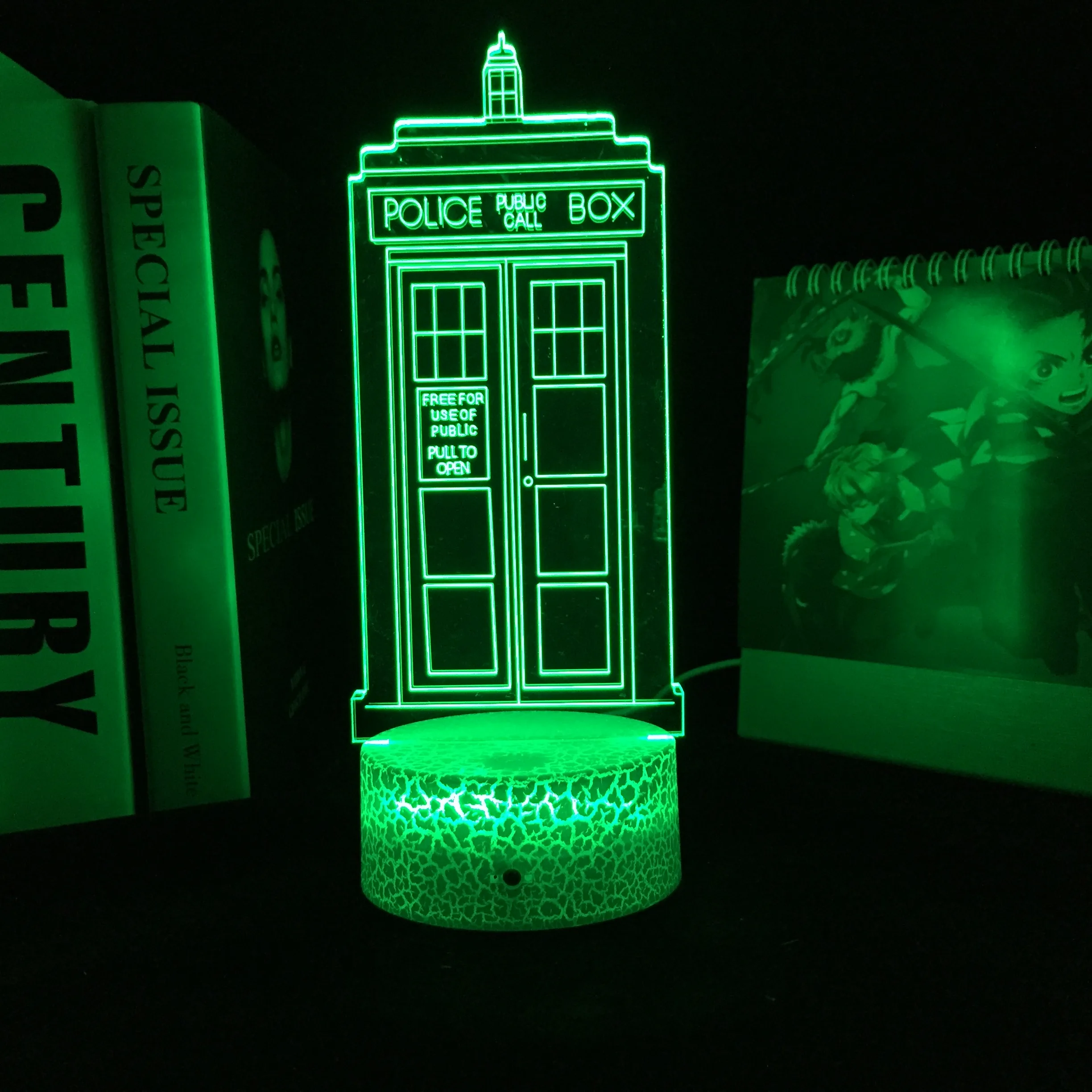 

Ночной светильник «Доктор Кто», оптический светодиодный ночсветильник 3D для детской спальни, Декор, полицейская коробка, Подарочная лампа ...