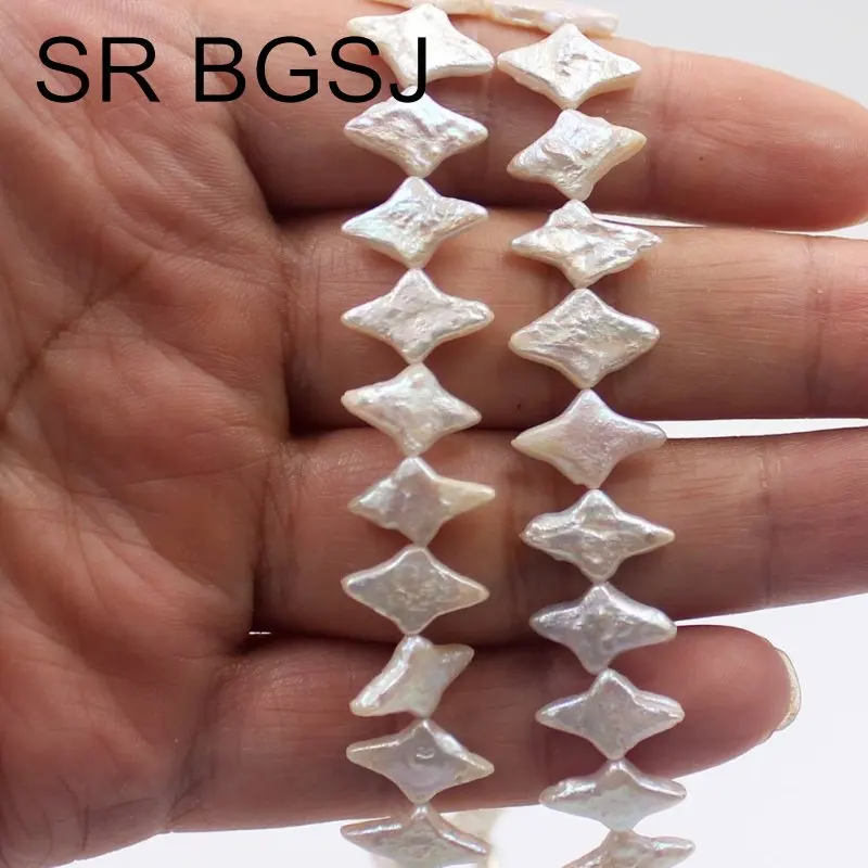 Free Shipping 8x15mm Star Shape White Reborn Natural Freshwater Pearl Beads Strand 15&quot | Украшения и аксессуары