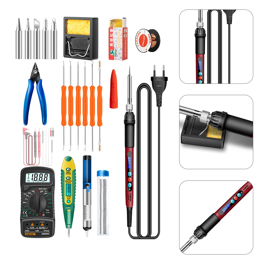 

1 Set Portable Electronic Repair Soldering Iron and Multimeter Set (Plug)