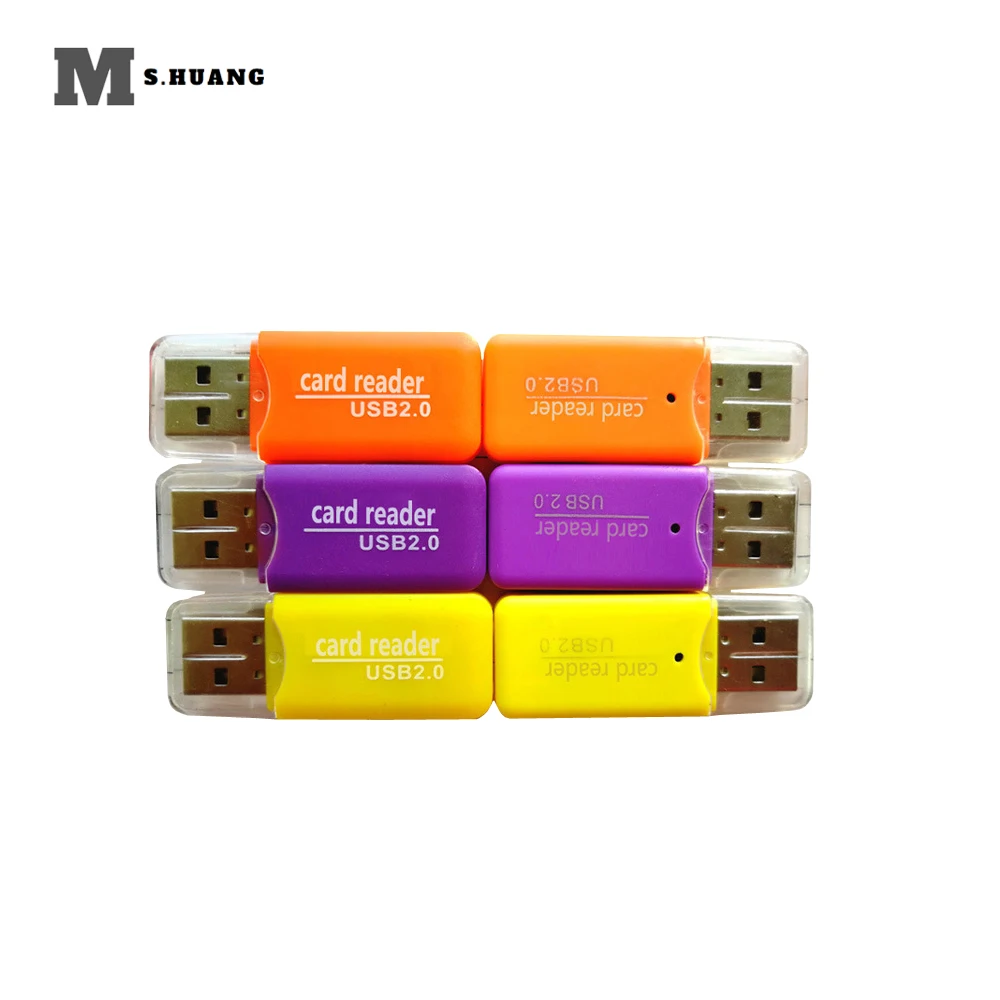 Высококачественный мини USB 2 0 кардридер для Micro SD карты TF адаптер Plug and Play цветной