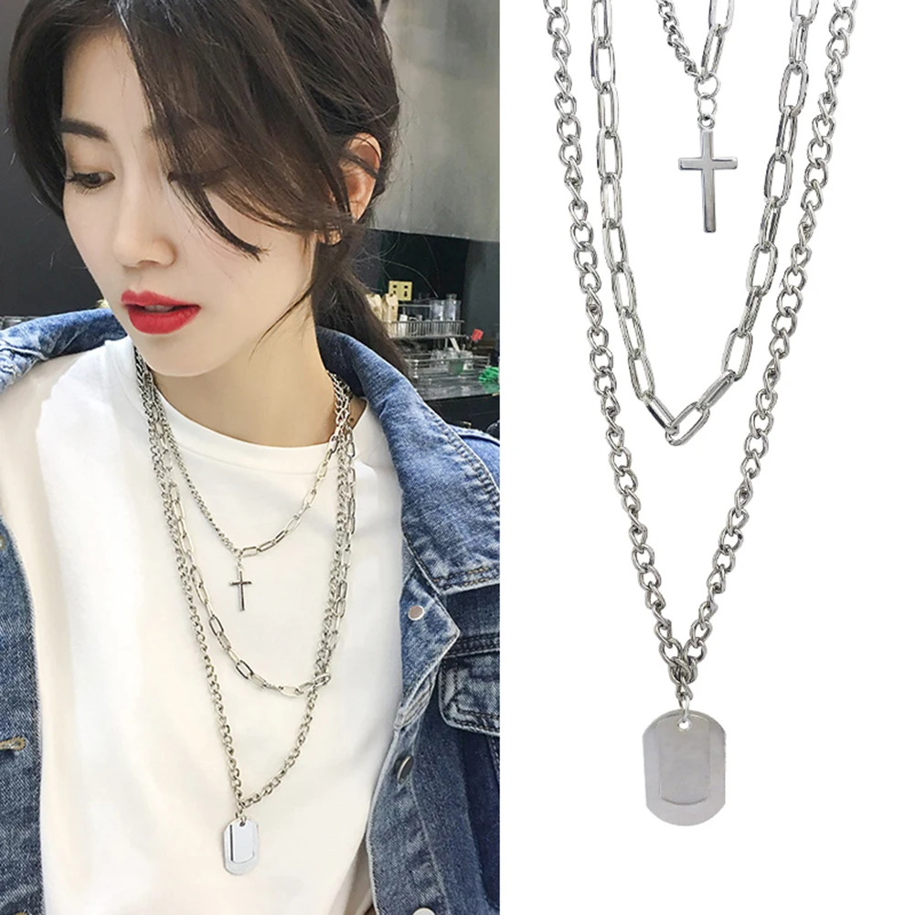 Новинка 2019 многослойное ожерелье в стиле хип хоп с длинной цепочкой