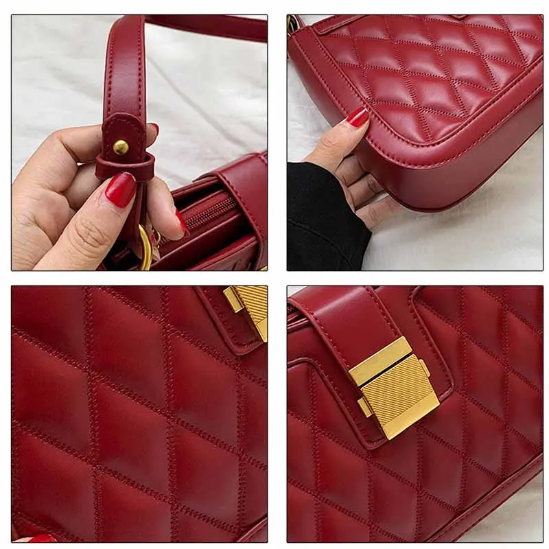 MSGHER ромбовидный станок для седельная сумка в руку груза женская на плечо