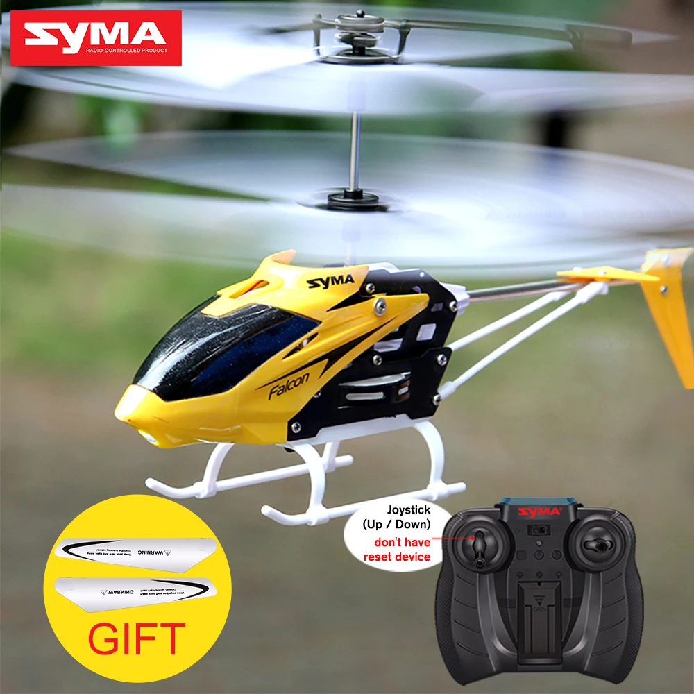 Syma официальный W25 вертолет 2 CH 2 канала мини Радиоуправляемый Дрон с гироскопом устойчивостью аварии RC игрушки для мальчика детский подарок красный желтый