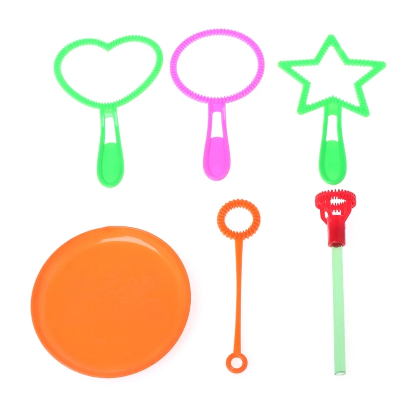 

New 6pcs Blowing Bubble Soap Tools Toy Bubble Sticks Set Outdoor Toy Kids Toy