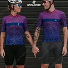 Комплект из двух футболок для родителей и детей, комплект рубашек для гоночного велосипеда, летние платья, велосипедные пурпурные топы и снаряжение, одежда для велоспорта