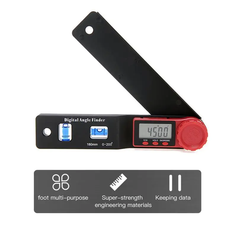 

2 in 1 Digital Meter Angle 180MM Inclinometer Angle Digital Ruler Protractor Electronic Angle Finder Measuring Tool