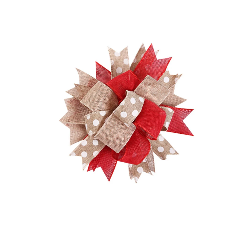 Топпер для рождественской елки большой красный бант дома сада - Цена: 198,67 руб.