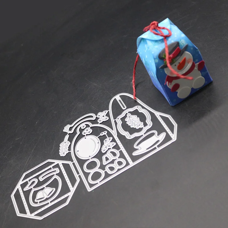 2019 НОВАЯ РОЖДЕСТВЕНСКАЯ 3D коробка металлические Вырубные Формы Рождественские