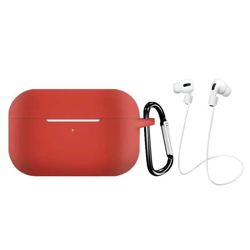 3 в 1 защитный чехол для наушников AirPods Pro мягкий силиконовый корпус + кольцо