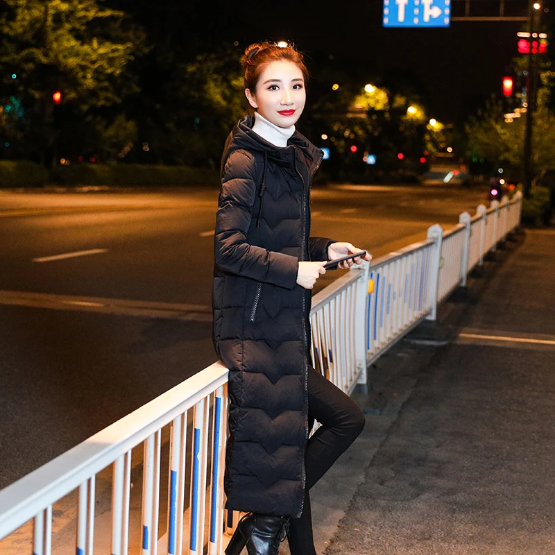 

2019 new winter Hooded Oversize warm Parkas women casual long down jacket
