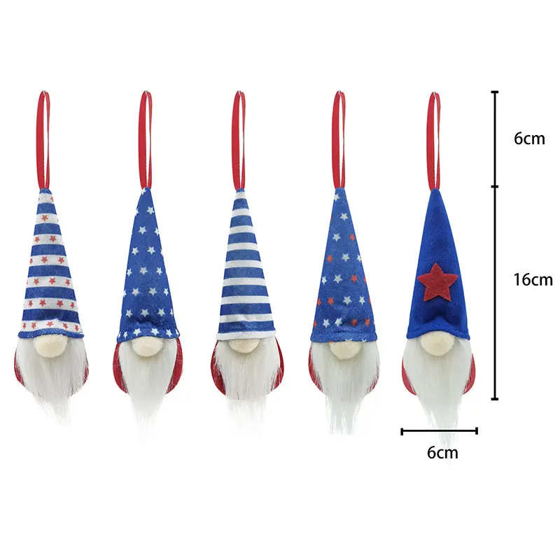 

Various Styles Stuffed Doll Cute Dwarf Rudolph Party Decoration Festival Pendant For Independence Day Christmas