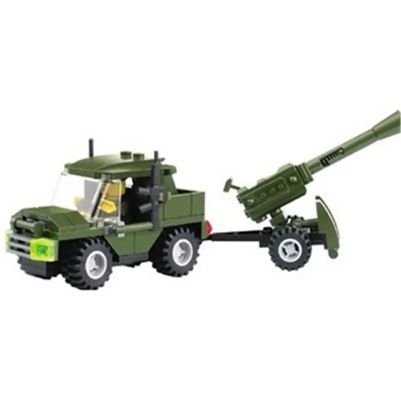 

1PC Funny Military Vehicle Cannon Truck Assembly Educational Toys Parent-child Game Bricks Building BlocksGift for Children