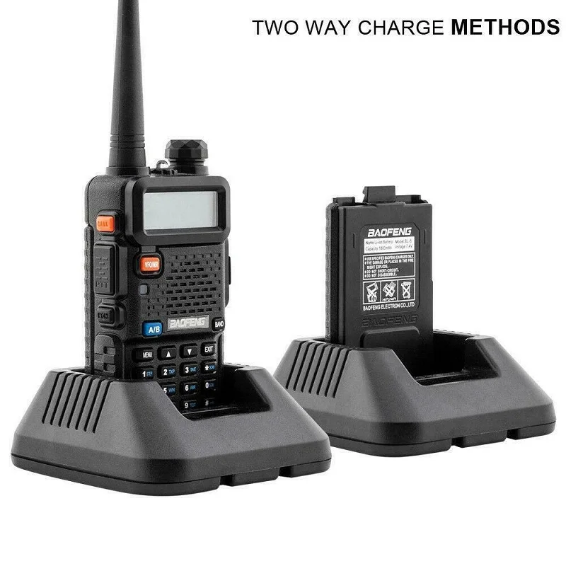 US Plug UV 5R Walkie Talkie профессиональное переговорное устройство CB радио стационарный