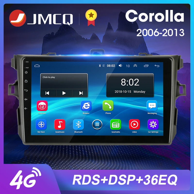 9 &quotAndroid 8 1 2 Din автомобильный Dvd 4G + Wifi 4 ядерный мультимедийный плеер GPS навигация RDS