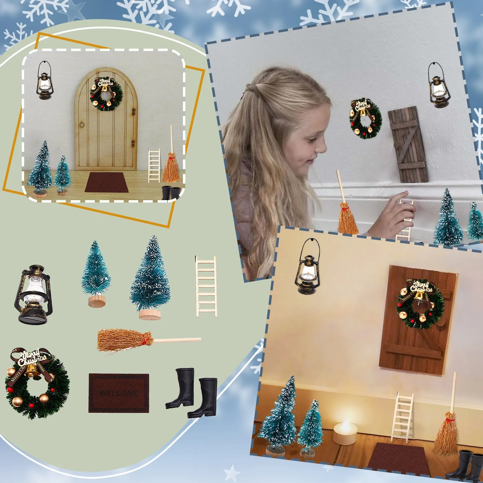 9 шт. новогодние полимерные мини-украшения для кукольного домика | Дом и сад