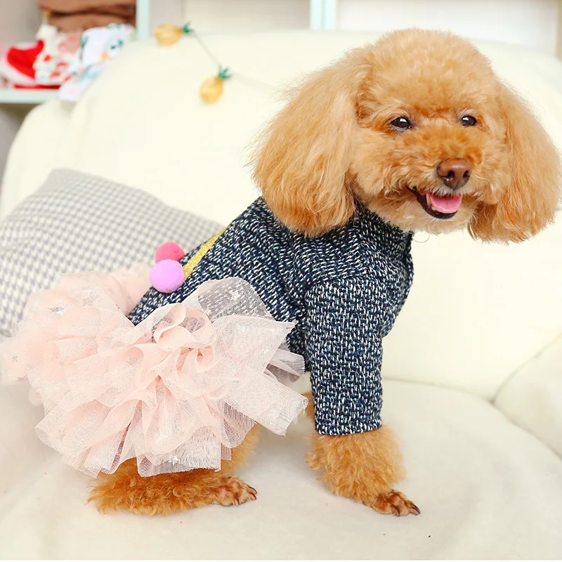 PETCIRCLE платье для собак питомцев одежда плюшевый мишка собака померанское