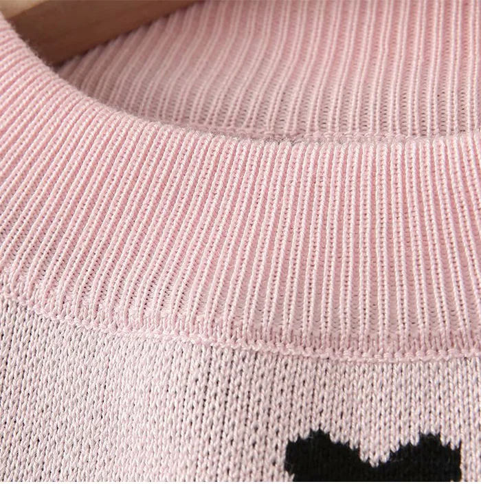 korea chic heart pattern knitted suit women skirt set autumn winter knitted suit 2 piece set sweet top and skirt