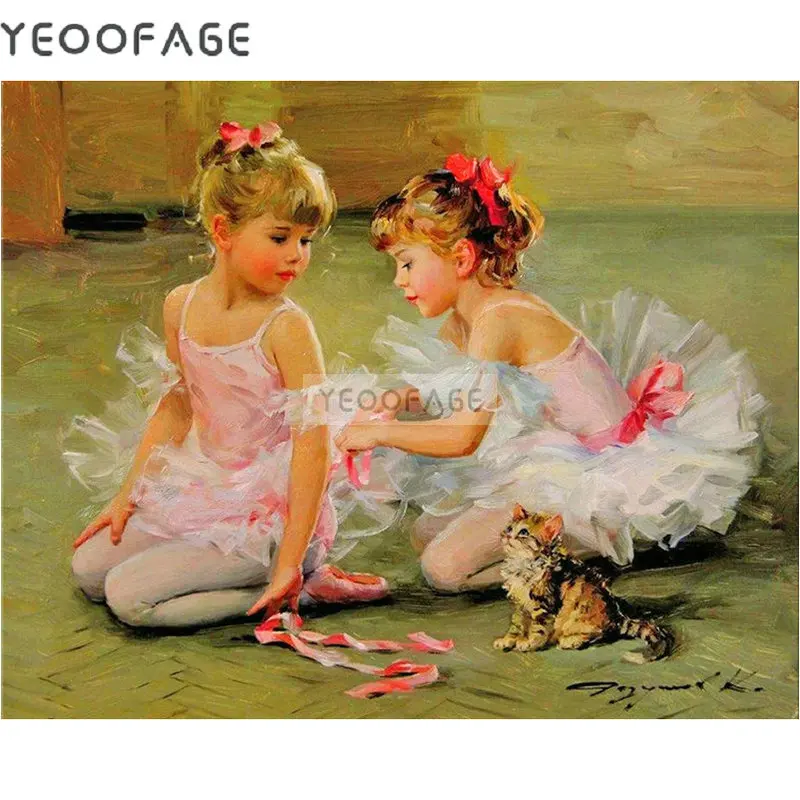 

5D алмазная картина балетная девочка значок Алмазная Вышивка Узор Вышивка крестом Кот квадратные сверла наборы из смолы незавершенные деко...