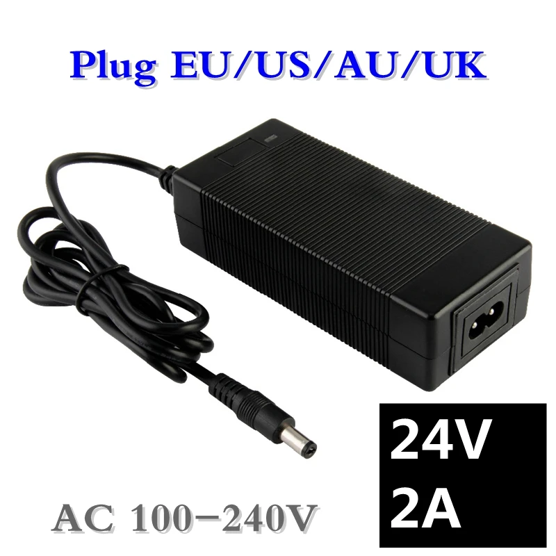24V 2A свинцово-Кислотное зарядное устройство для электрического скутера, ebike зарядное устройство для инвалидной коляски, зарядное устройство для гольфа DC5.5* 2,1