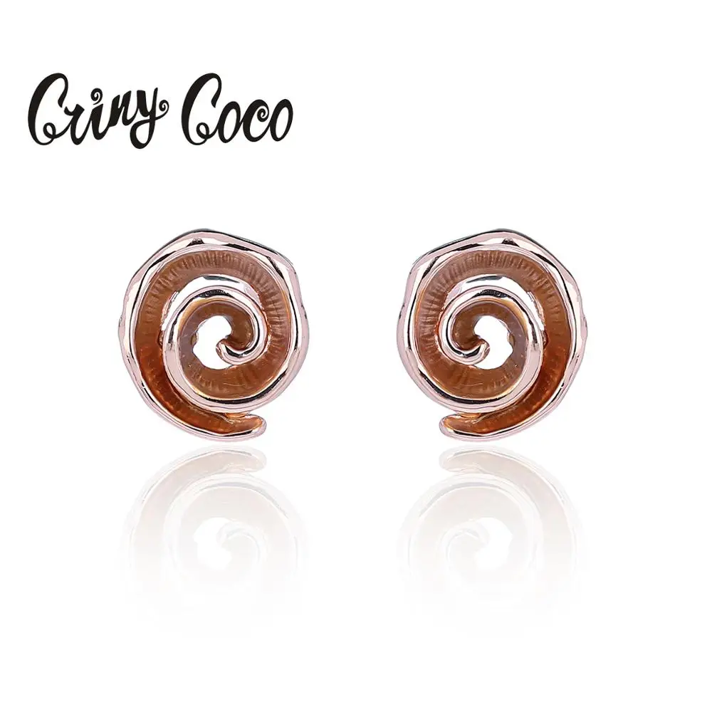 2020 оптовая продажа Новые горячие эмалированные геометрические розы серьги