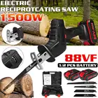 Беспроводная Сабельная пила, Сабельная пила с регулируемой скоростью, для дерева, металла, ПВХ труб, электроинструмент для сада, 88 в